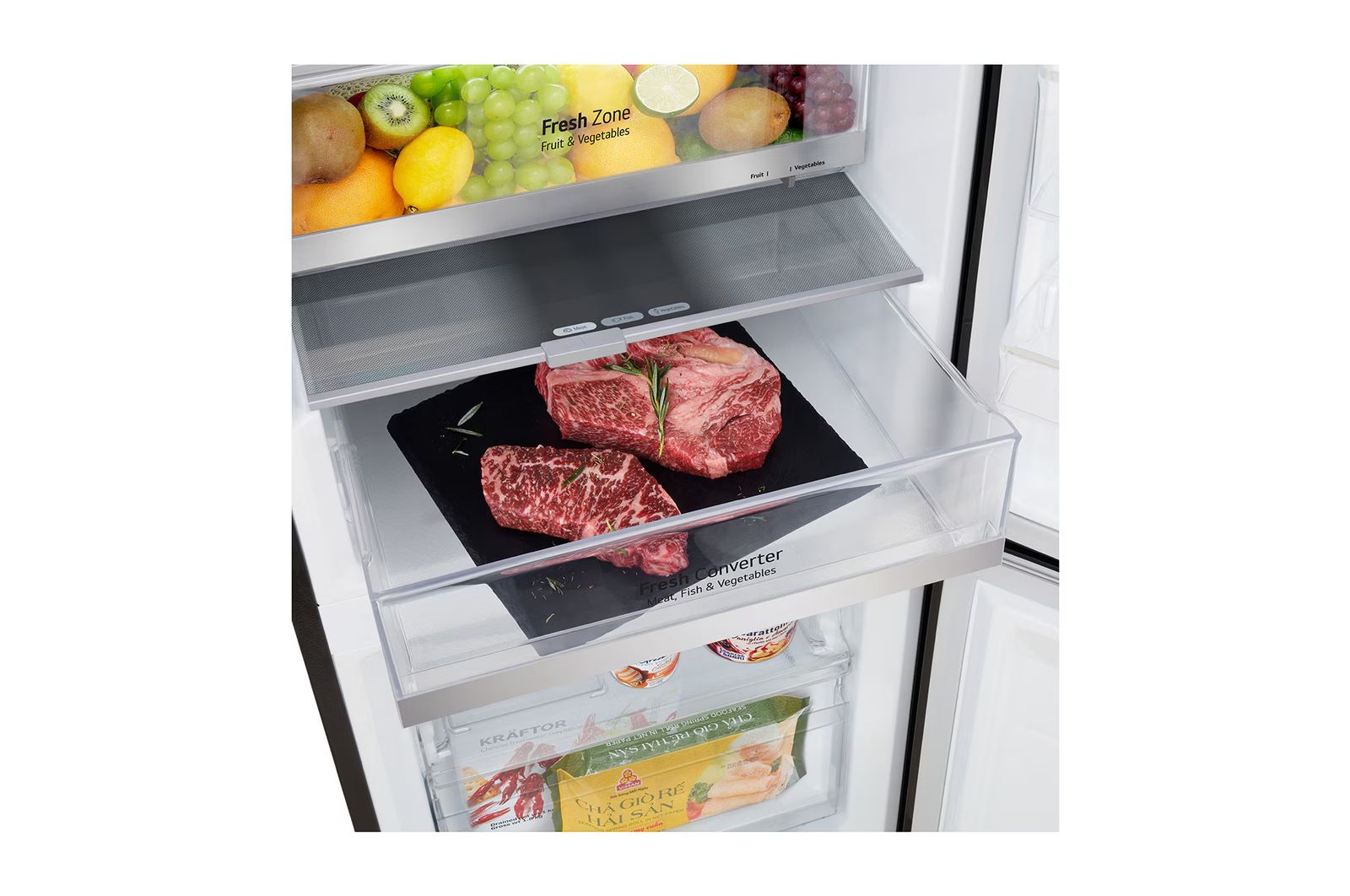 Ngăn đông mềm Fresh Converter có thể tùy chỉnh nhiệt độ ở nhiều mức khác nhau
