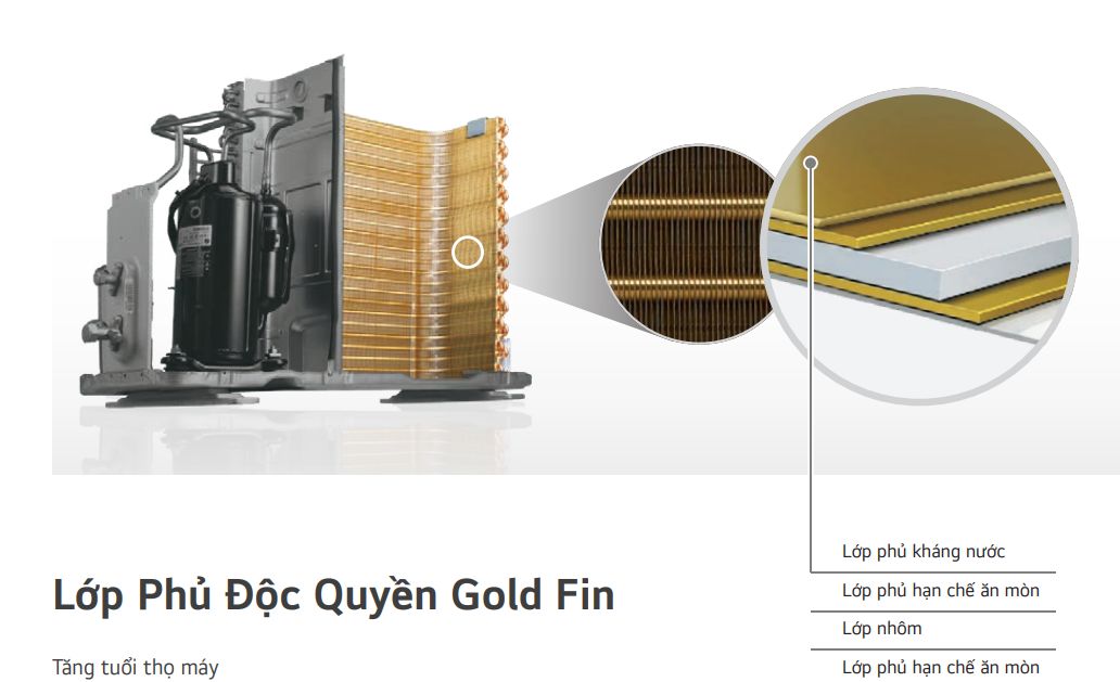 Lớp phủ LG Gold Fin chống ăn mòn hiệu quả 