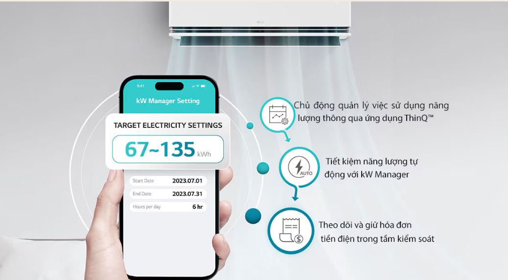 Chủ động tiết kiệm năng lượng nhờ việc kiểm soát mức độ tiêu thụ điện năn