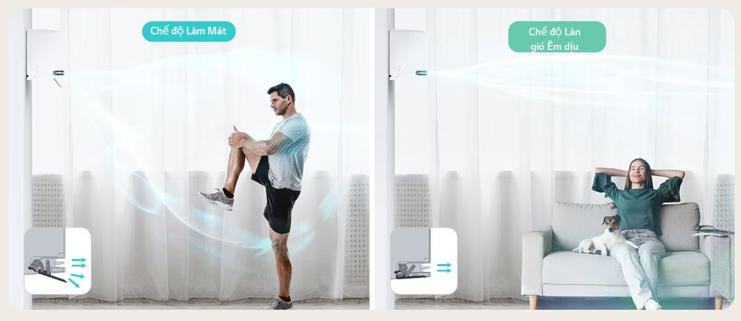 Điều hòa LG IDC24M1 được trang bị chế độ Soft Air