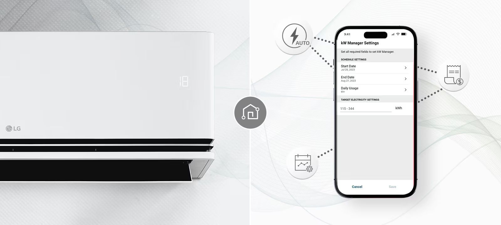 LG ThinQ còn giúp người dùng kiểm soát các hoạt động của máy