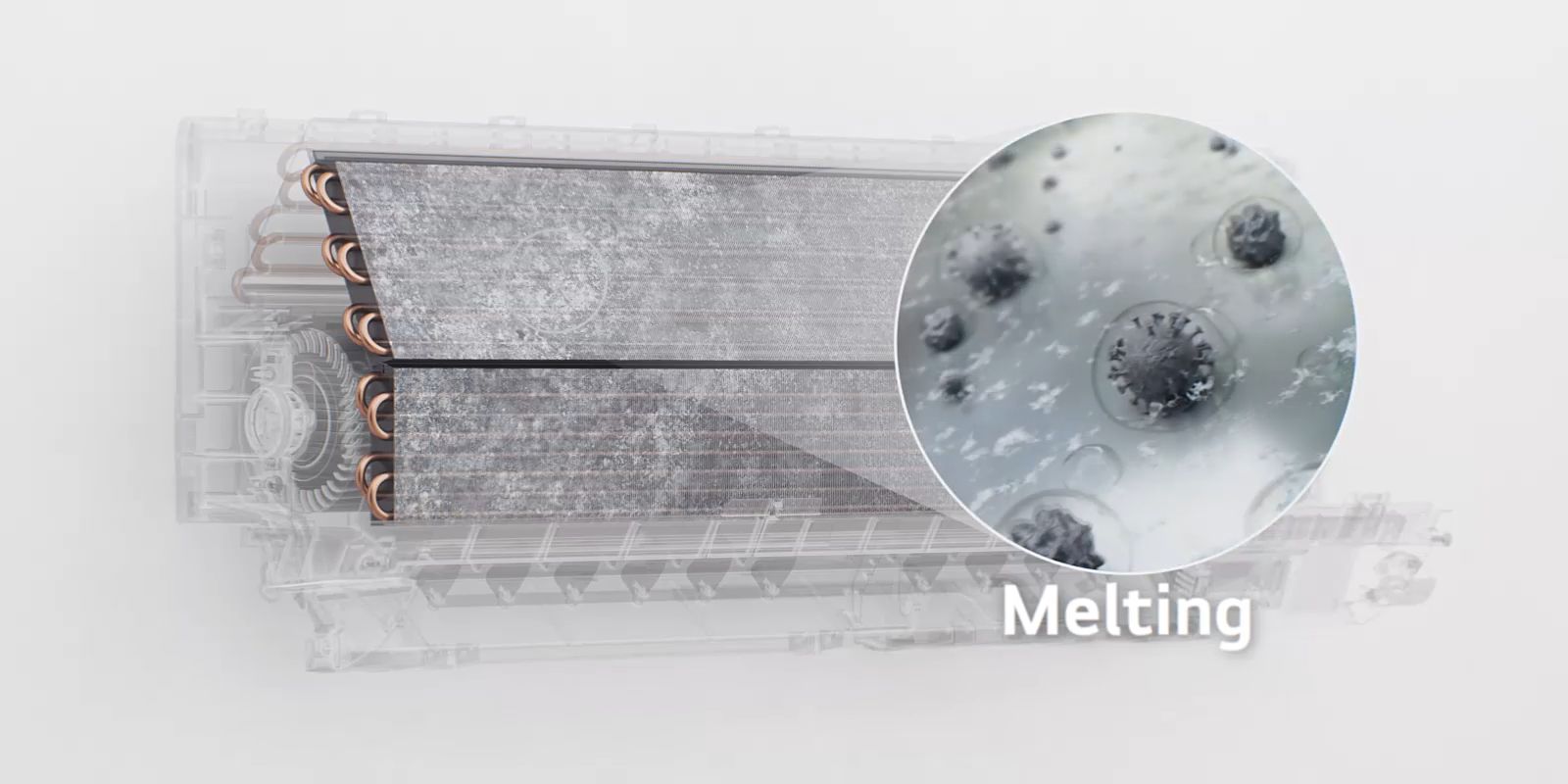 công nghệ Freeze Cleaning để duy trì việc vệ sinh sạch sẽ bên trong điều hòa