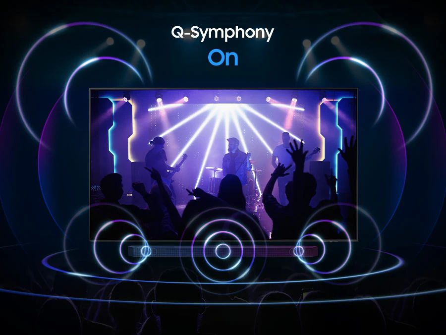 công nghệ Q Symphony giúp bạn đắm chìm trong một không gian âm thanh đầy đẳng cấp