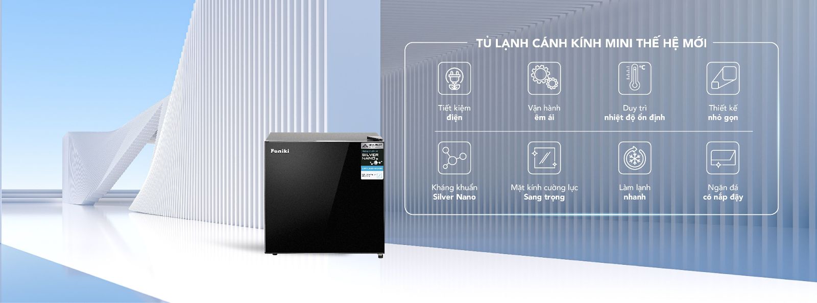 Funiki HR S646GB có kiểu dáng nhỏ gọn và hiện đại