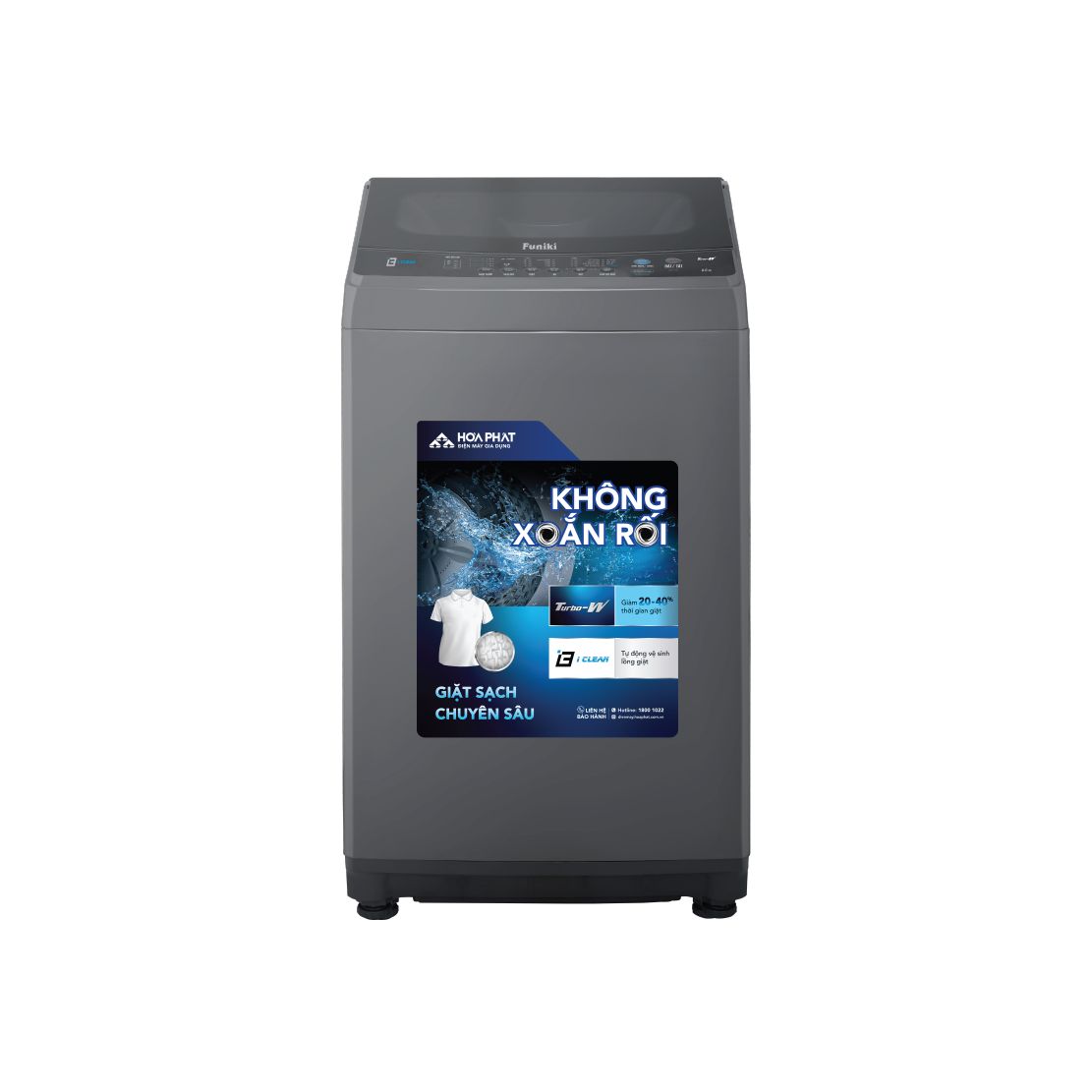 Tổng quan về máy giặt Funiki HWM T6125ABG lồng đứng 12,5 kg