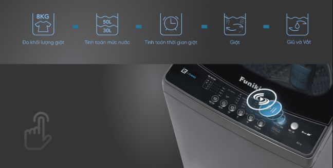 Tích hợp công nghệ máy giặt cửa trên One Touch kết hợp hệ thống suy luận ảo Fuzzy Logic
