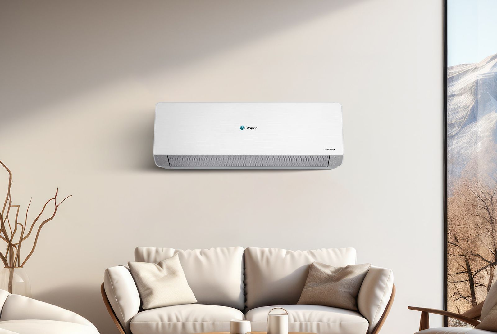 Điều hòa treo tường Casper QC-09IU36A sở hữu thiết kế nhỏ gọn đầy hiện đại