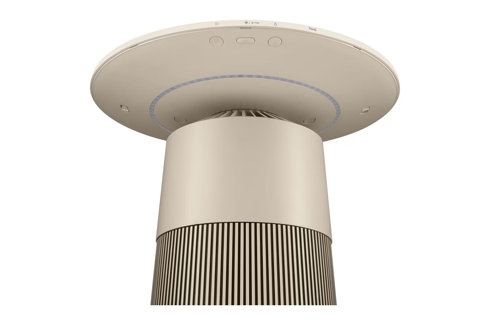 bảng điều khiển của LG AS20GPBK0 được nhà sản xuất thiết kế ở ngay phần dưới mặt bàn