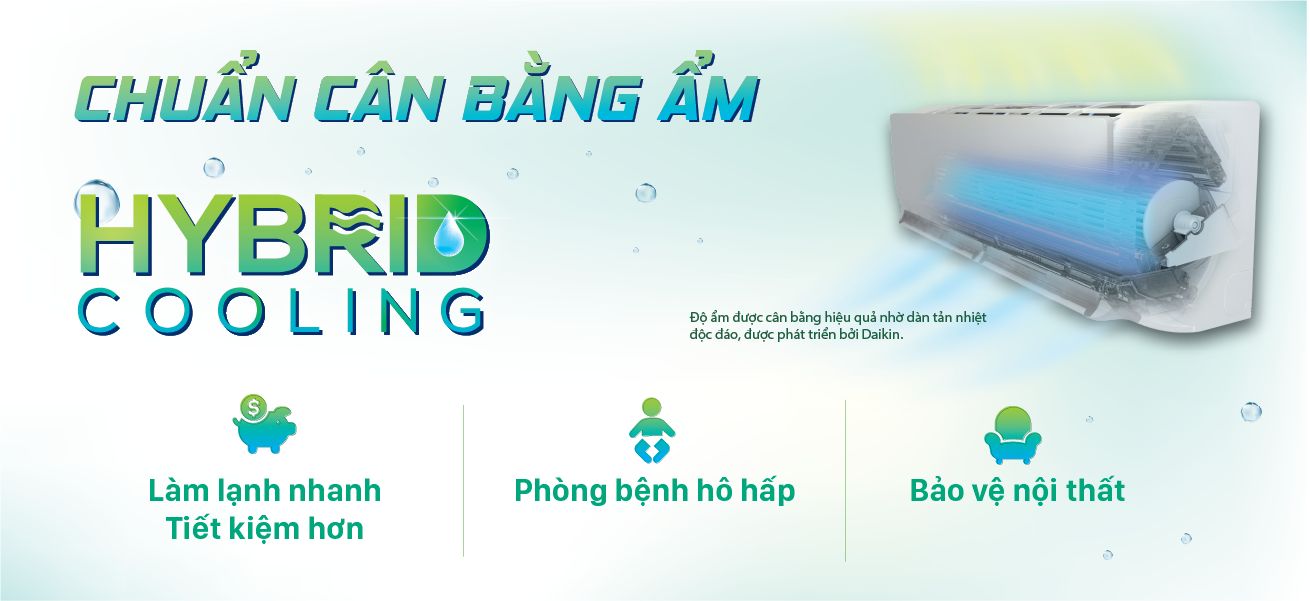 Cân bằng độ ẩm Hybrid Cooling hiện đại mang đến sự thoải mái cho người dùng 