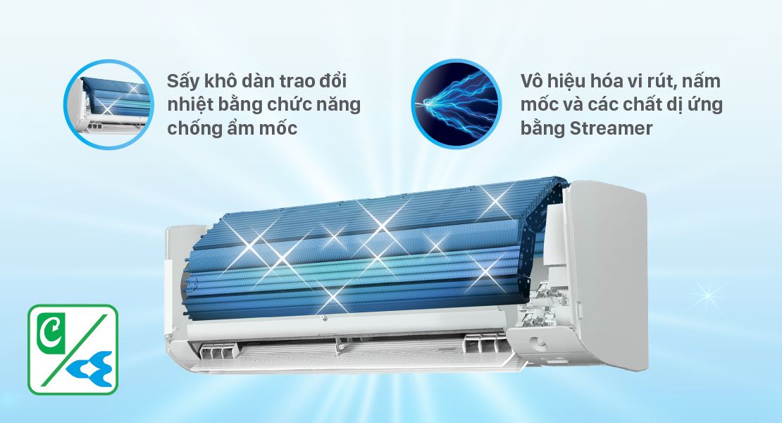 Chức năng chống ẩm mốc kết hợp Streamer mang đến không gian sống trong lành 