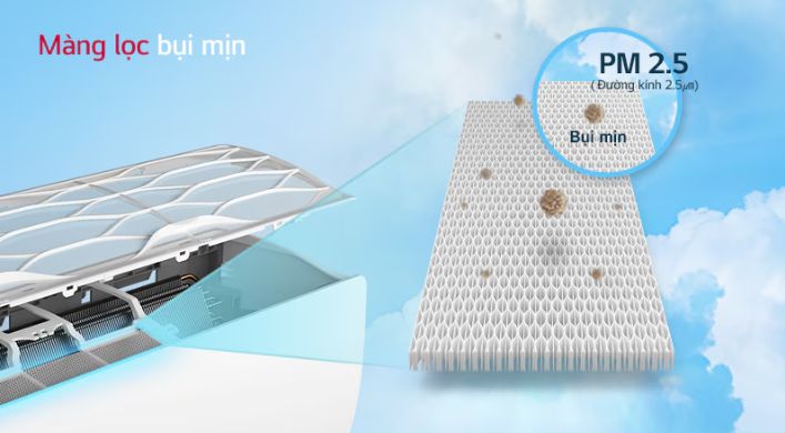 Màng lọc bụi mịn PM2.5 có khả năng loại bỏ đến 90% các loại bụi siêu mịn hiệu quả nhất.
