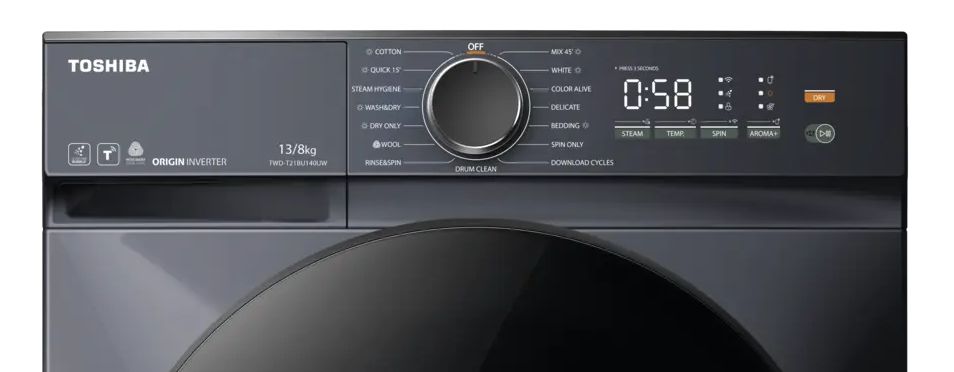 Toshiba TW-T21BU130UWV(MG) còn sở hữu chế độ giặt đa dạng