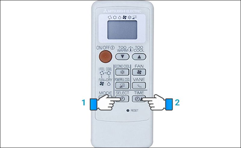 Cách hẹn giờ tắt điều hòa Mitsubishi Electric