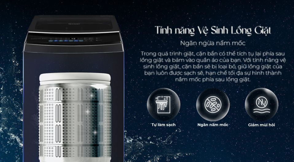 Vệ sinh lồng giặt tự động 