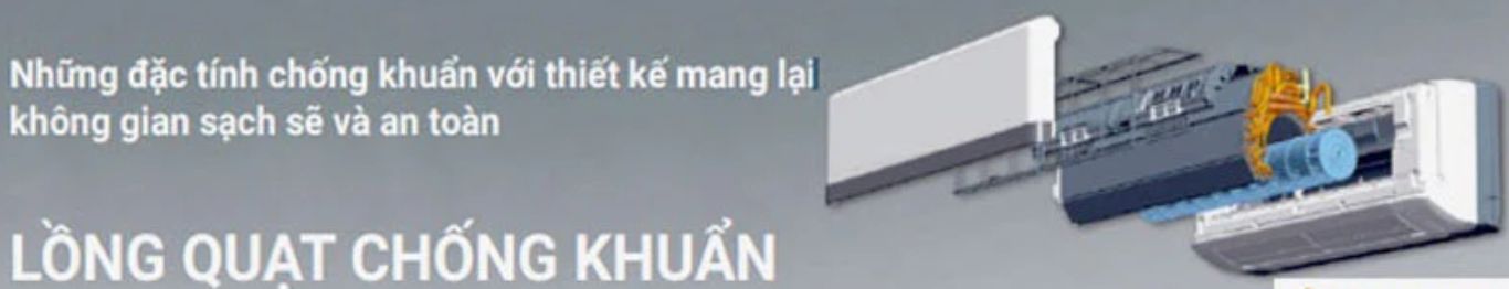 Tổng kho điều hòa, điện máy miền Bắc tại Hà Nội Lồng quạt được xử lý kháng khuẩn