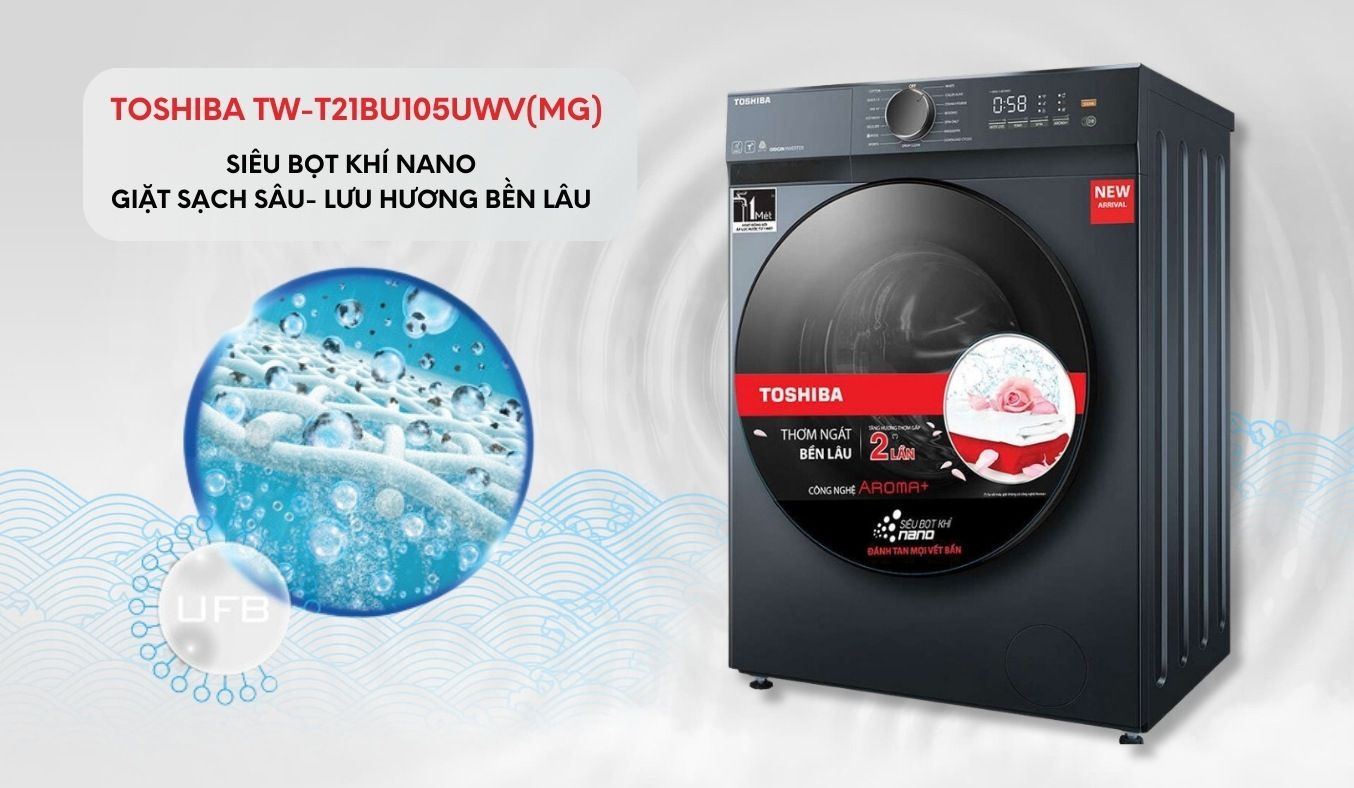 Công nghệ siêu bọt khí nano Ultra Fine Bubble sẽ giúp nước giặt thấm sâu vào từng sợi vải