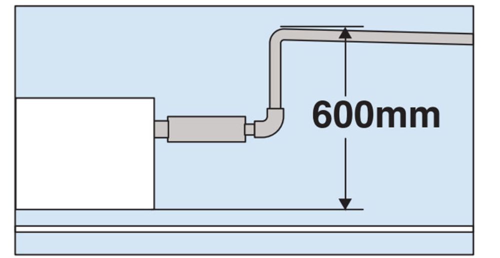 Bơm nước ngưng giúp nâng cao đường ống lên tới 600mm