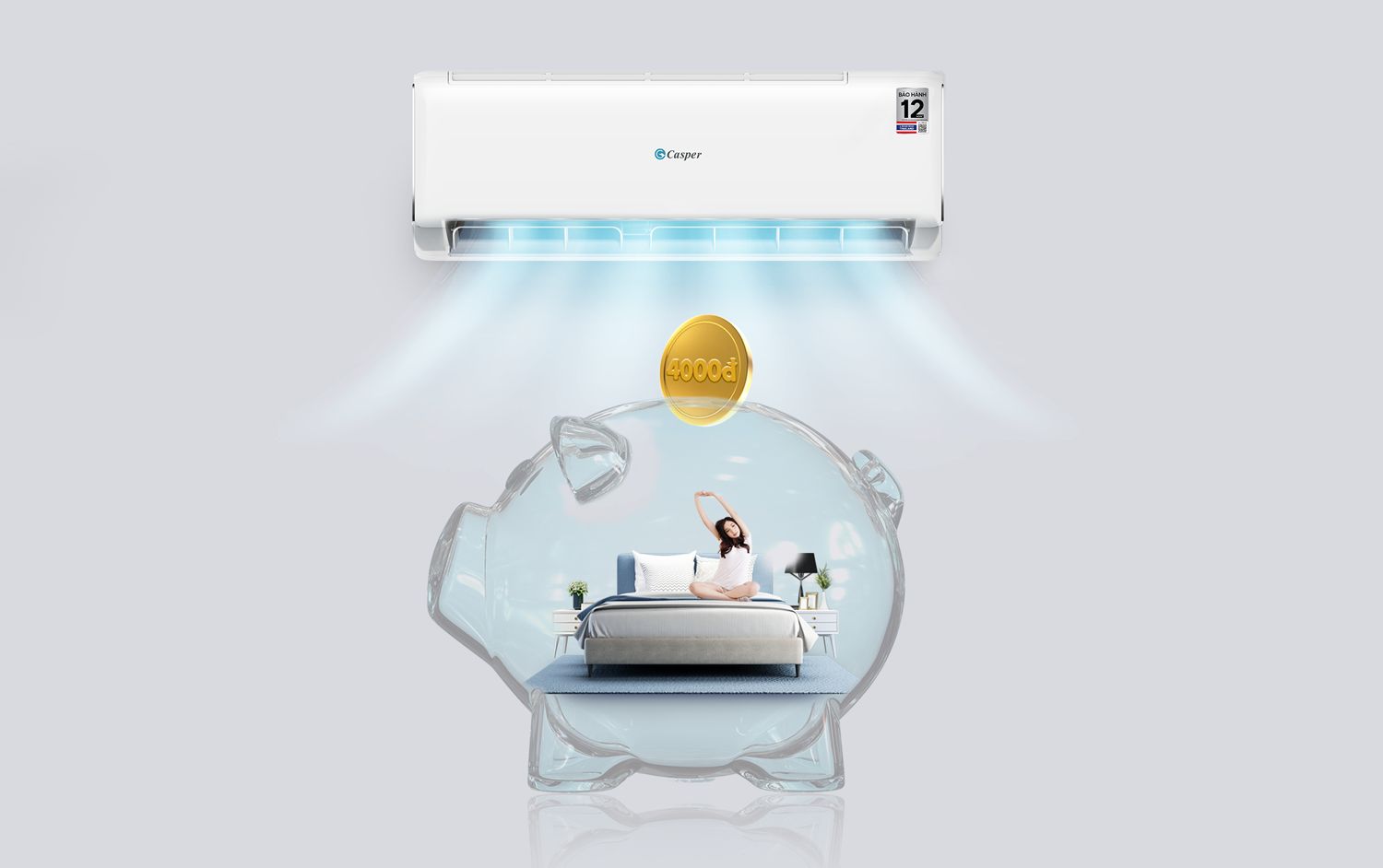 Công nghệ Advanced Inverter hoạt động theo cơ chế hình sin giúp giảm điện năng xuống mức tối thiểu