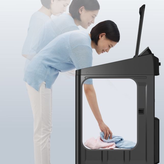 Dễ dàng chạm đến đáy lồng giặt để lấy đồ giặt ra nhanh chóng