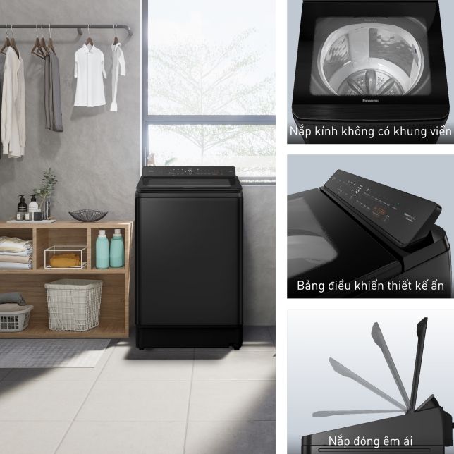 Nắp đóng trợ lực giúp cửa máy giặt từ từ hạ xuống