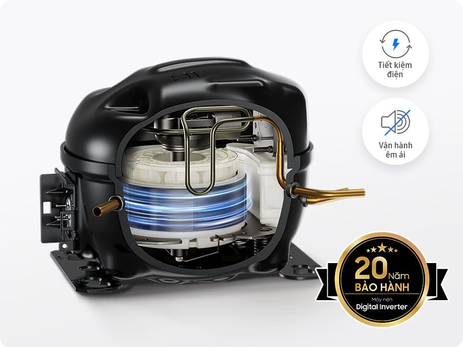 Samsung RS80F65J2BSV sử dụng máy nén Digital inverter