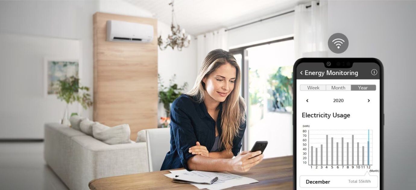 ứng dụng LG ThinQ giúp kết nối và giám sát điện năng thông minh
