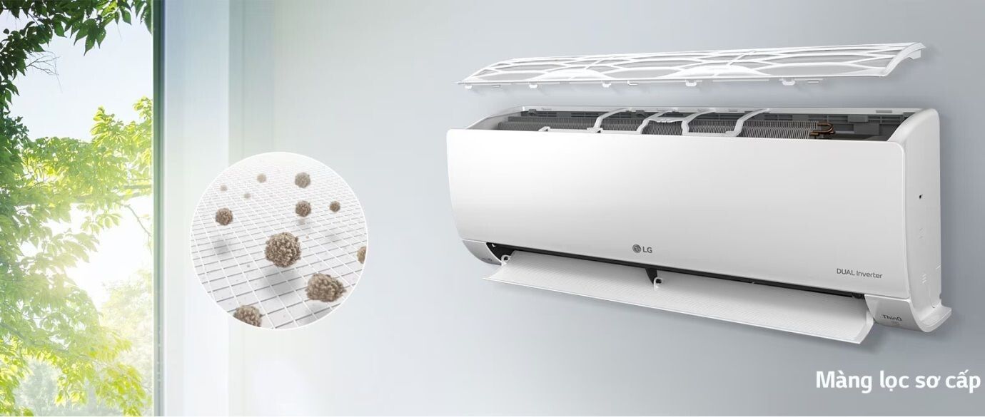 Phần lọc sơ cấp giúp bắt giữ các hạt bụi thô 