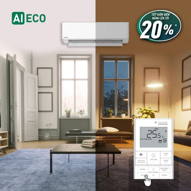 Chế độ ECO tích hợp trí tuệ nhân tạo AI tiết kiệm điện tối ưu