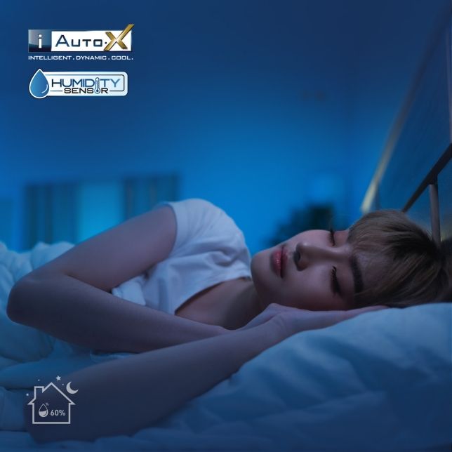 Chế độ iAUTO-X tích hợp cảm biến độ ẩm sẽ tự động theo dõi và điều chỉnh độ ẩm xuống dưới 60%