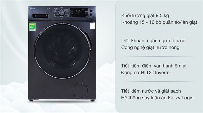 Máy giặt Casper 9.5kg sở hữu nhiều ưu điểm nổi bật 