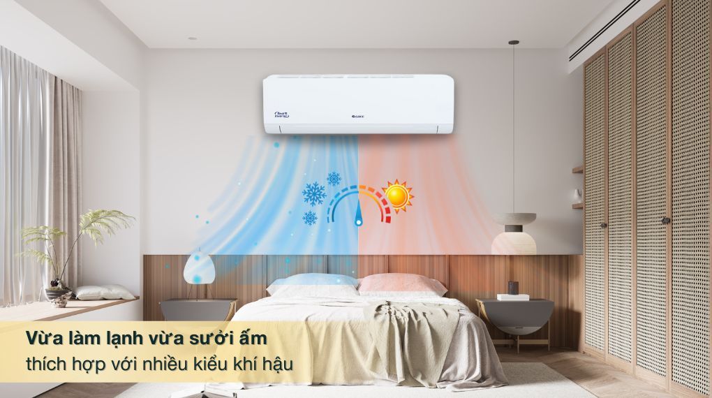 Máy có 2 chiều hoạt động, mang đến sự thoải mái cho người dùng quanh năm