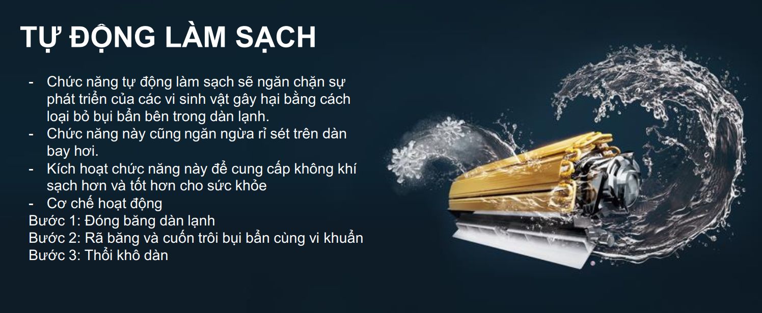 Kích hoạt chức năng tự động làm sạch