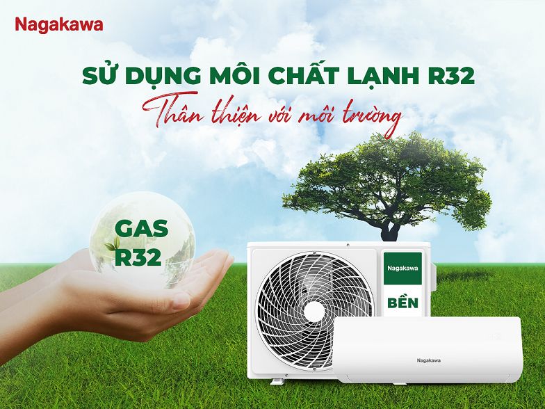 Điều hòa Nagakawa NS-C18R2B52 sử dụng loại môi chất làm lạnh R32