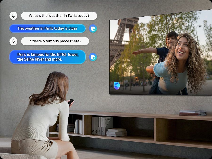 Samsung QA50Q7FA trang bị trợ lý giọng nói thông minh qua Bixby