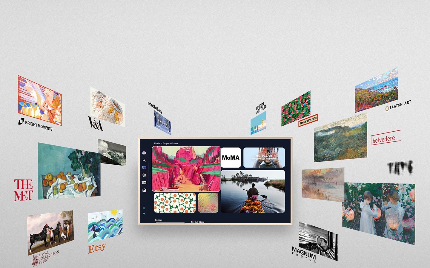 Với chế độ Art Streams, bạn có thể truy cập vào bộ sưu tập 30 tác phẩm được tuyển chọn kỹ lưỡng