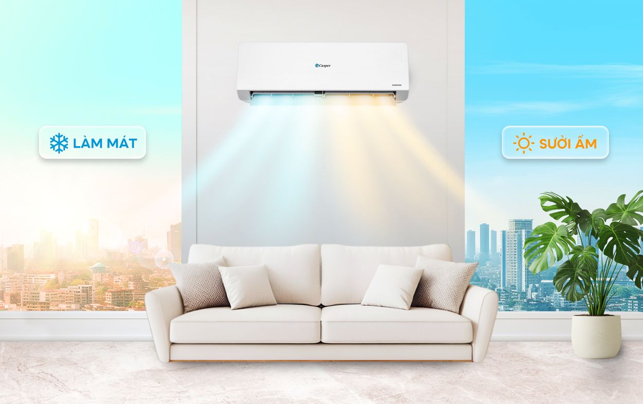 Dòng máy lạnh Casper này là loại 2 chiều 