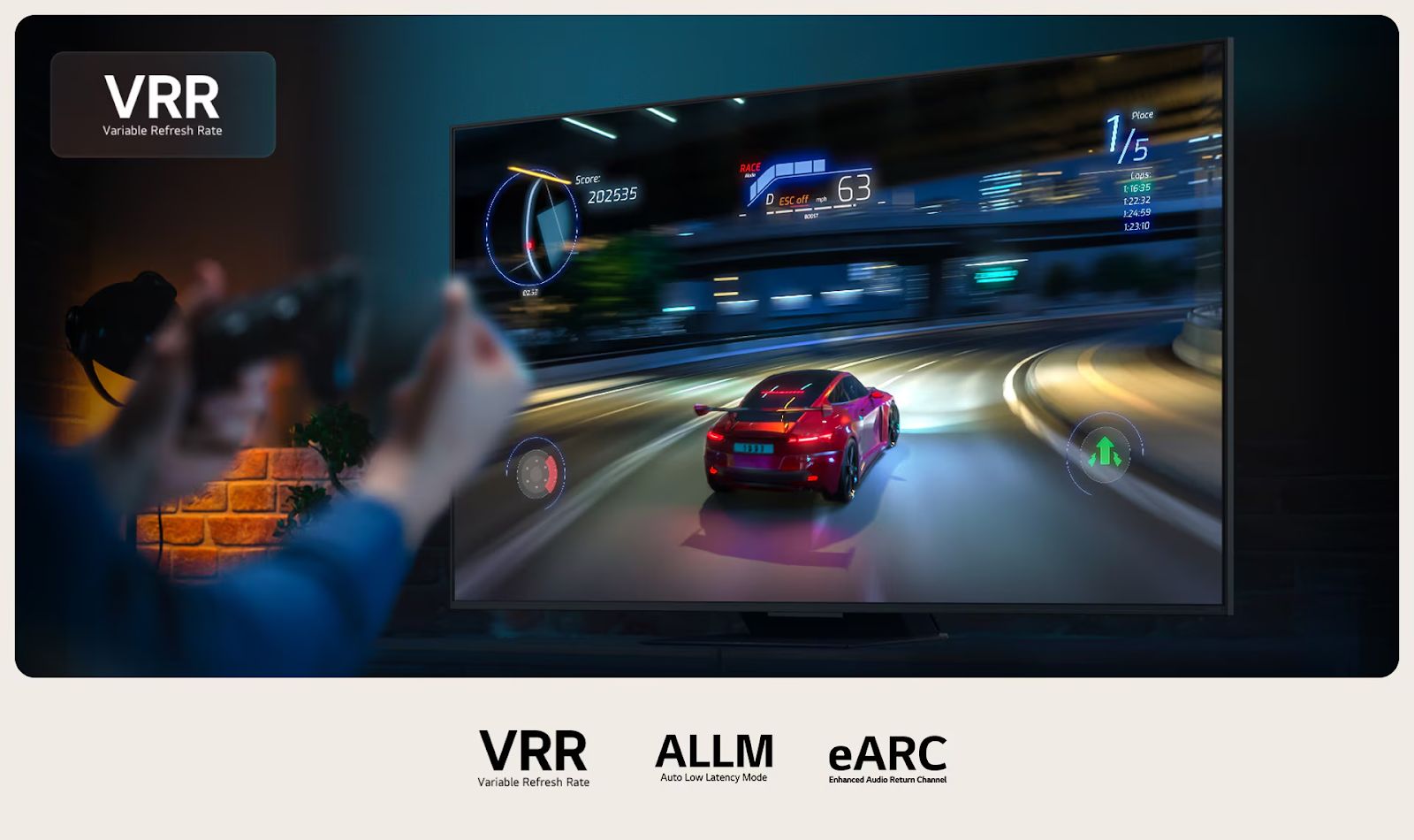 Công nghệ hàng đầu như: VRR, ALLM, eARC đem đến giải nghiệm chơi game