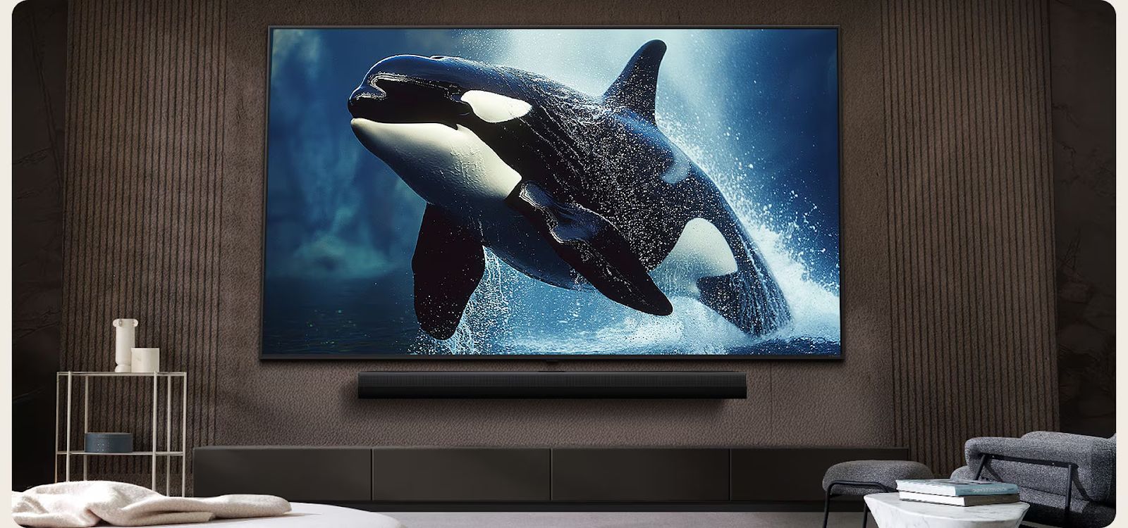LG 43UA8450PSA sở hữu thiết kế với chiếc màn hình Ultra Big TV lớn 