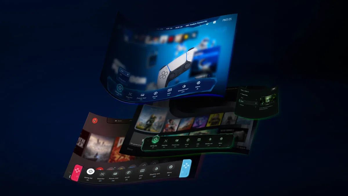 Gamebar có thiết kế màn hình độc quyền tùy chỉnh cho ba máy chơi game chính
