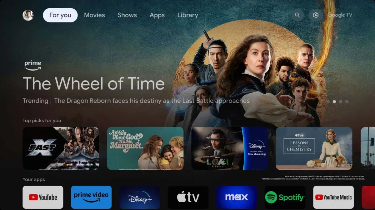 TCL 85C6K sử dụng hệ điều hành Google TV hiện đại