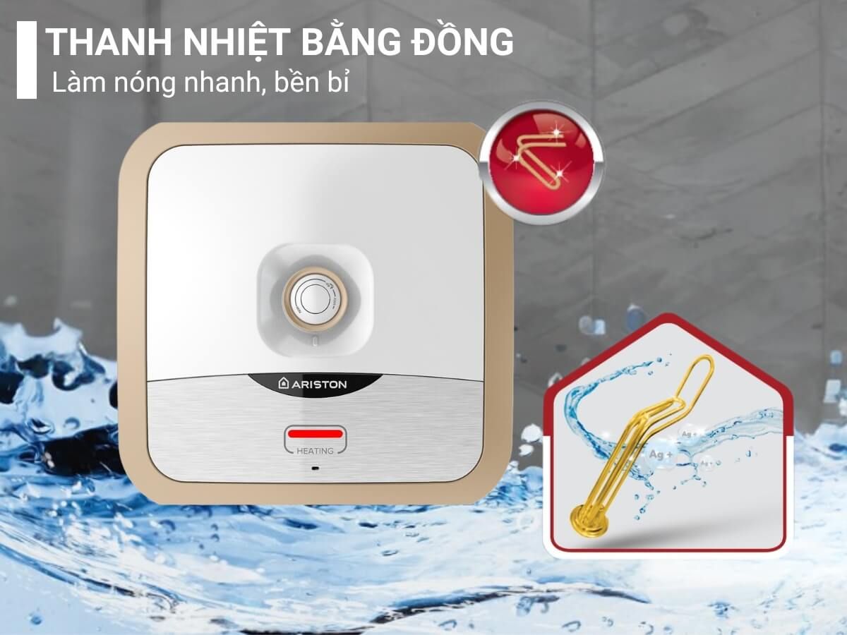 Sử dụng loại thanh đốt làm từ 100% đồng chất lượng cao