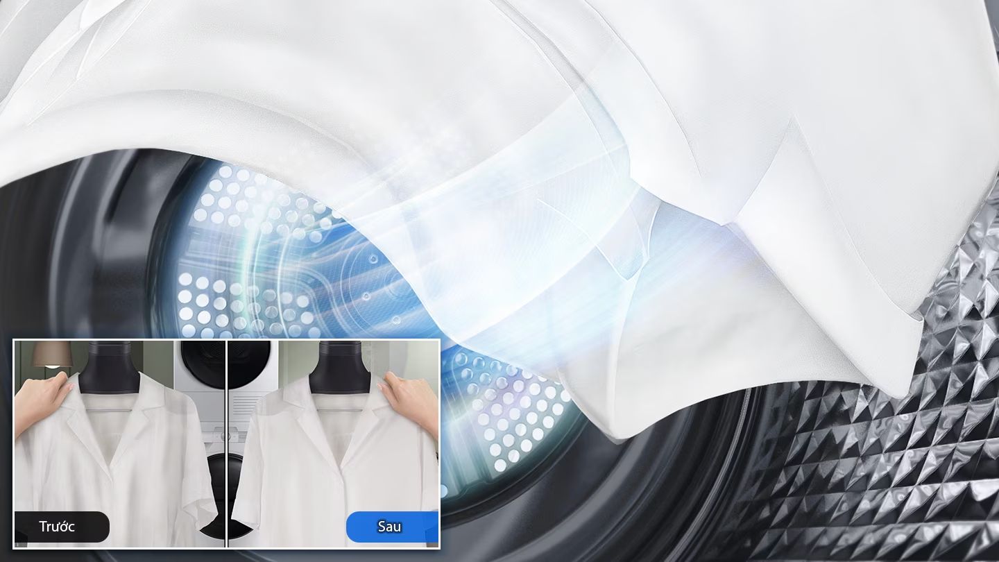 Chế độ Wrinkle Prevent cho phép lồng sấy tiếp tục quay ở nhiệt độ bình thường