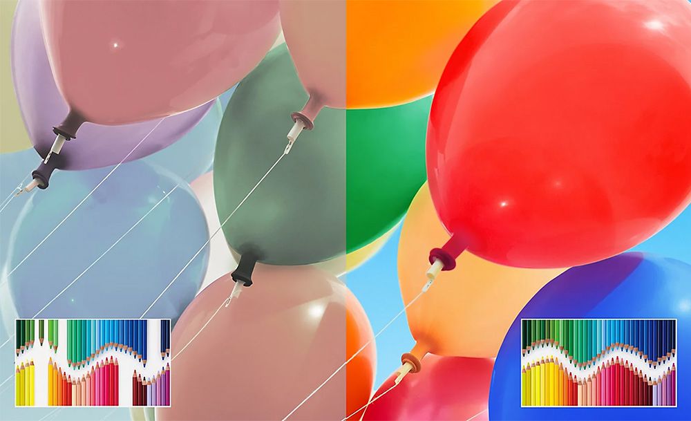 Công nghệ Live Colour™, Rich Color Enhancer có khả năng tái tạo hình ảnh một cách chân thực nhất