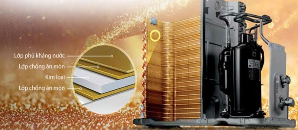 Dàn nóng của model này cũng giống như các dòng máy thông thường khác