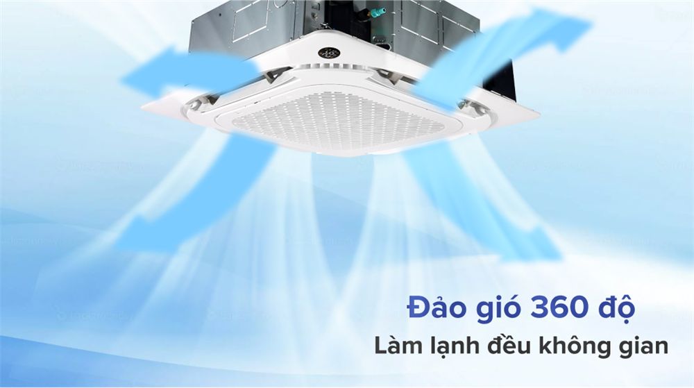 4 cửa gió phân bổ hơi mát đi đều khắp tứ phía