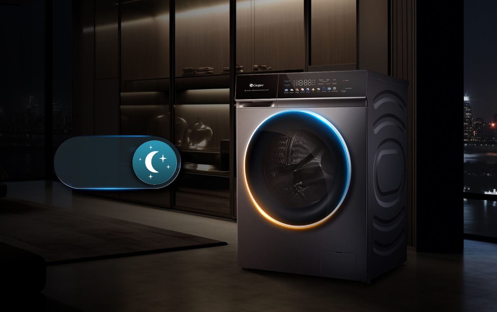 NightWash chế độ giặt yên tĩnh được thiết kế chuyên biệt để giặt vào ban đêm