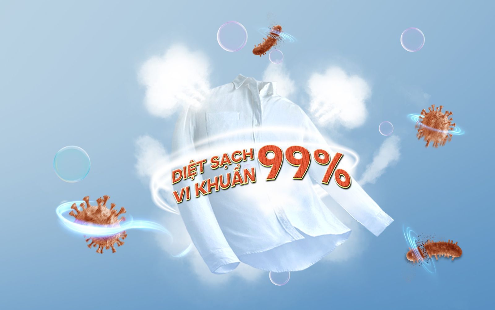 Công nghệ giặt hơi nước diệt khuẩn Steam Wash