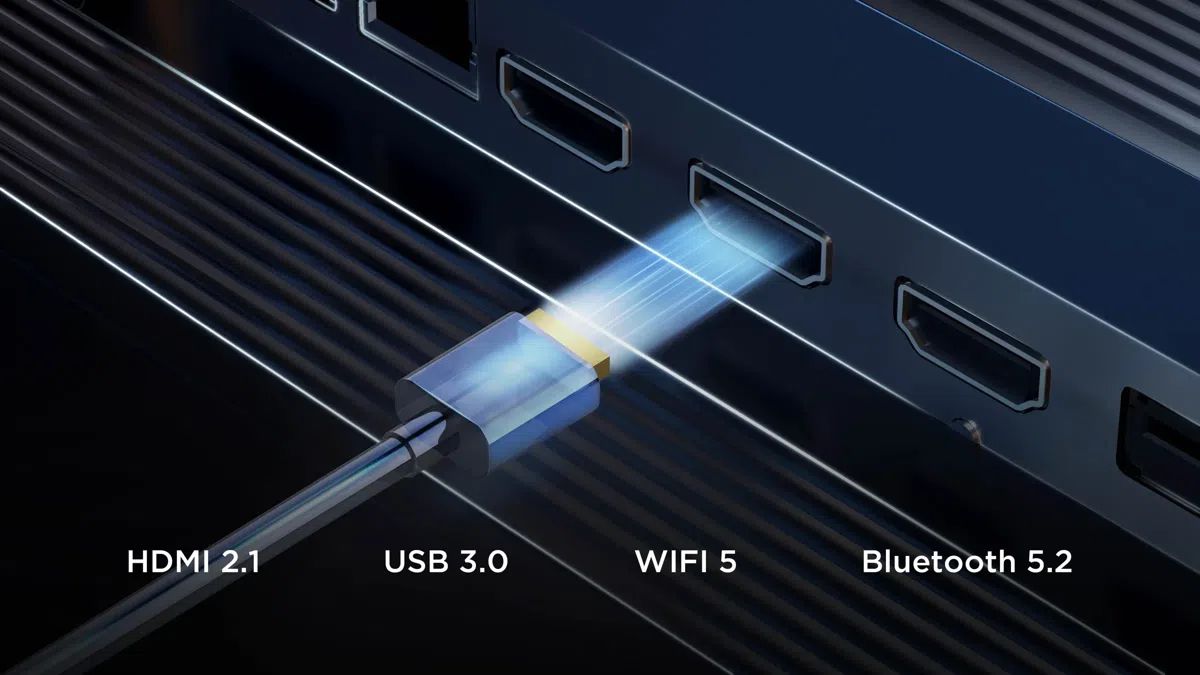 TCL 55P6K trang bị cổng HDMI 2.1 mang đến phản hồi nhanh