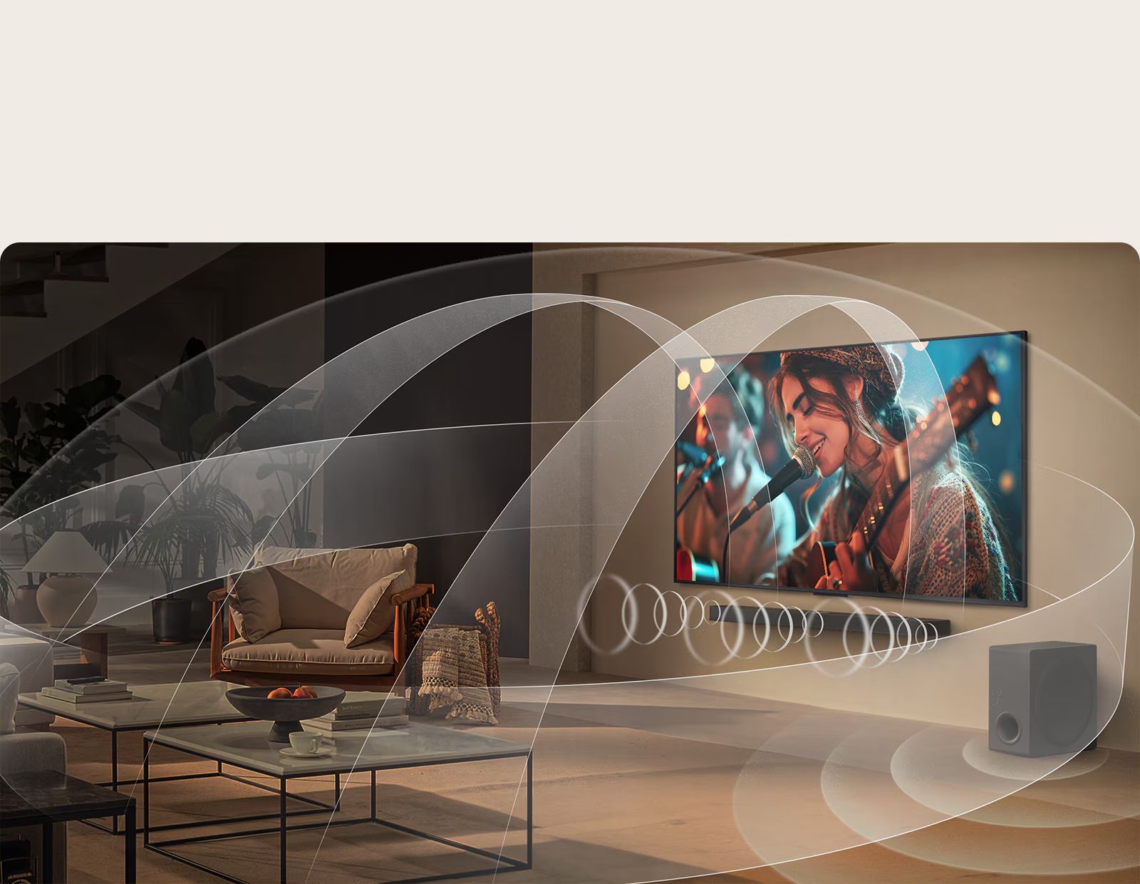 Sự kết hợp hoàn hảo giữa LG TV và LG Soundbar qua công nghệ WOW Orchestra