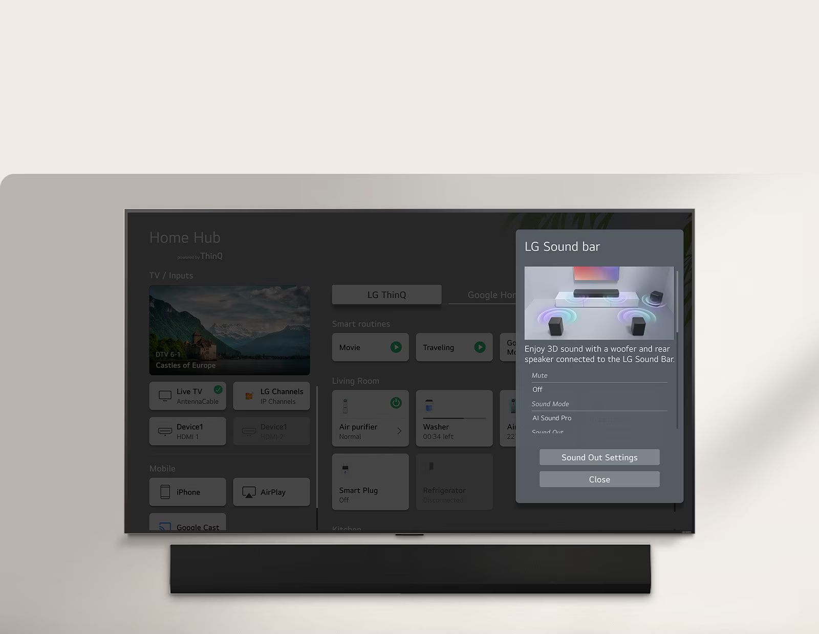 Làm chủ âm thanh với WOW Interface, cho phép bạn điều khiển âm thanh dễ dàng hơn từ tivi